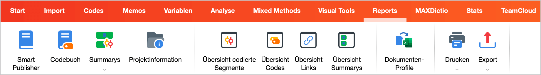 Der Tab „Reports“ Der Tab „Reports“