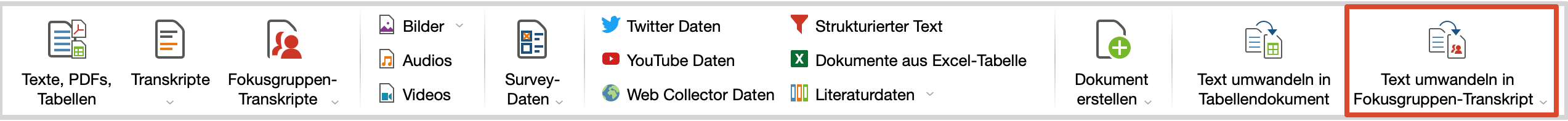 Ein Dokument in ein Fokusgruppen-Transkript umwandeln Ein Dokument in ein Fokusgruppen-Transkript umwandeln