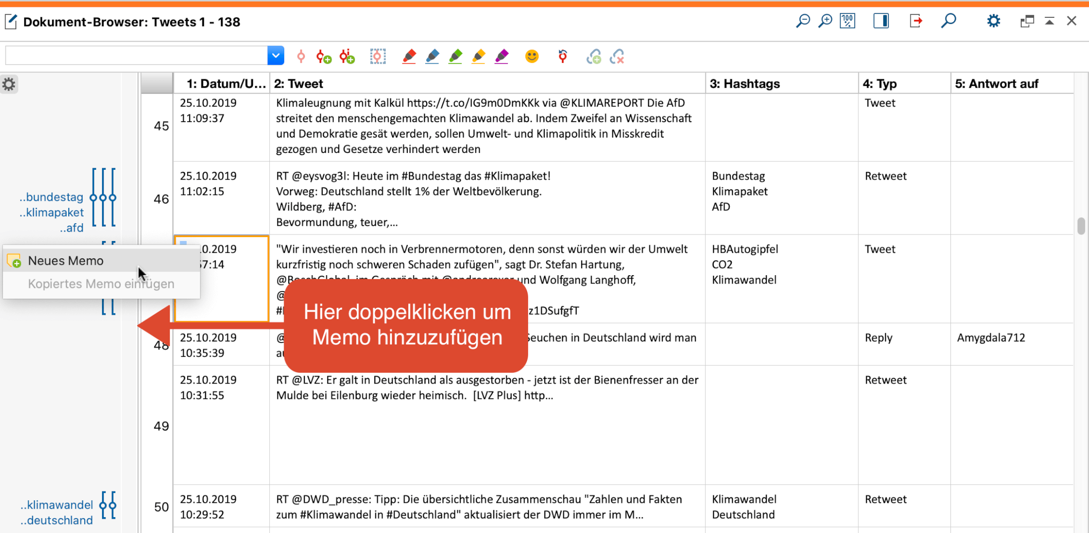 Memos in Tabellen-Dokumenten per Doppelklick einfügen Memos in Tabellen-Dokumenten per Doppelklick einfügen