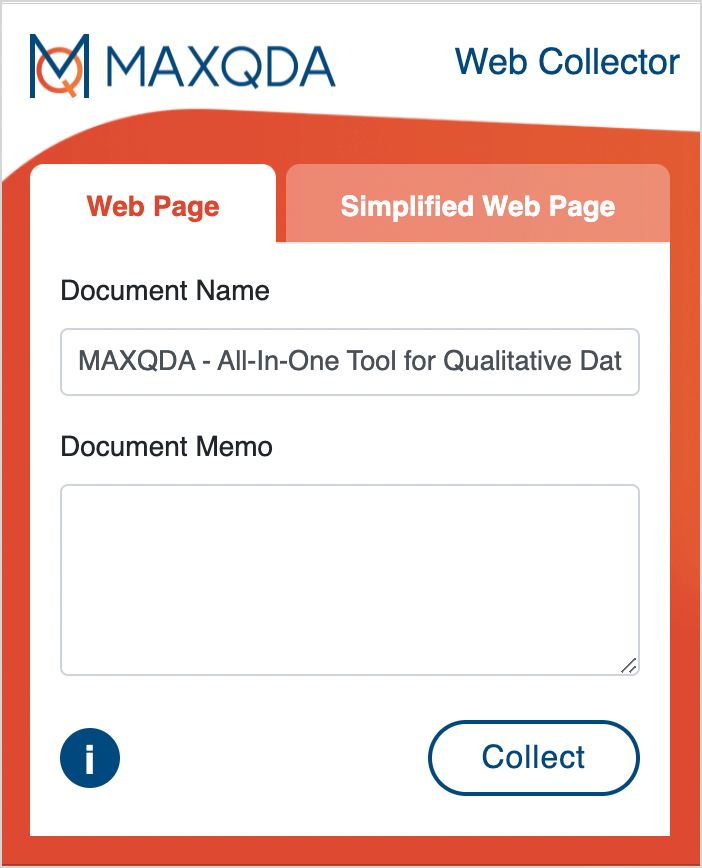 MAXQDA Web Collector MAXQDA Web Collector