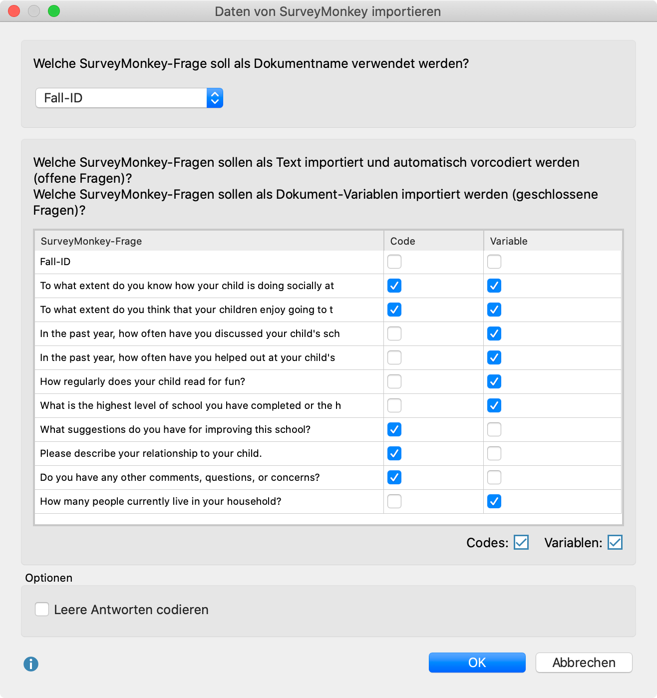 Einstellungen für den Import vornehmen Einstellungen für den Import vornehmen