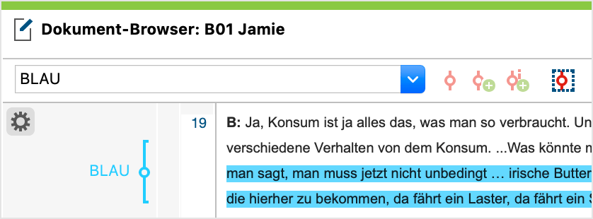 Als „BLAU“ codierter Text Als „BLAU“ codierter Text