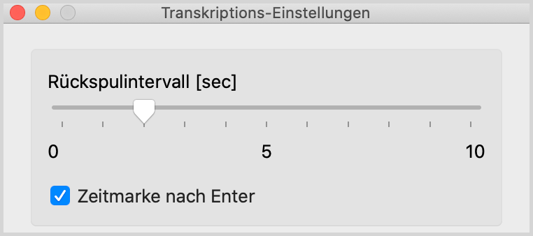 Option für Zeitmarken am Absatzende ein-/ausschalten Option für Zeitmarken am Absatzende ein-/ausschalten