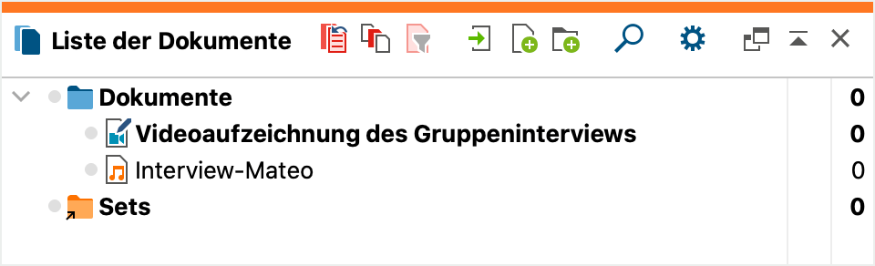 Symbole für Transkripte von Audio- und Videodateien bei der Transkription mit MAXQDA Spezielle Symbole zur Transkription von Audio- und Videodateien im „Dokument-Browser“