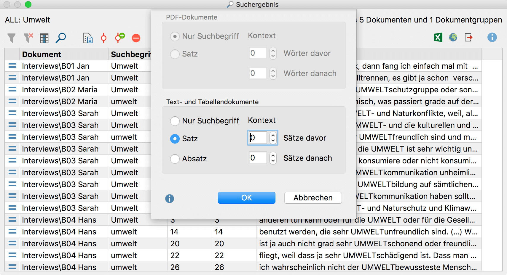 Keyword-in-Context aus Suchergebnissen erstellen Keyword-in-Context aus Suchergebnissen erstellen