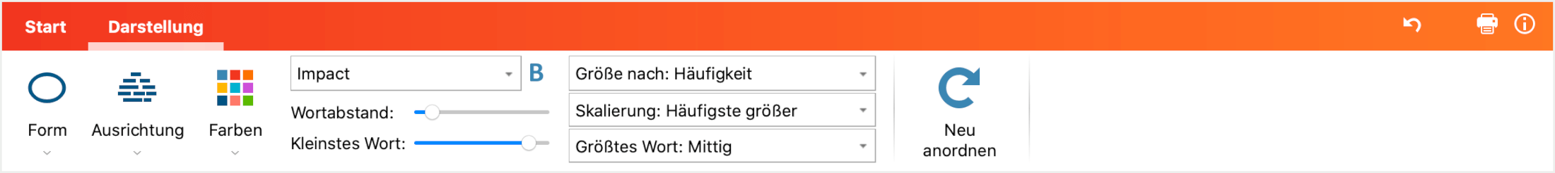Funktionen auf dem Tab „Darstellung“ Funktionen auf dem Tab „Darstellung“