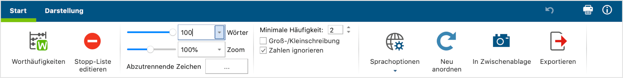 Funktionen auf dem Tab „Start“ Funktionen auf dem Tab „Start“