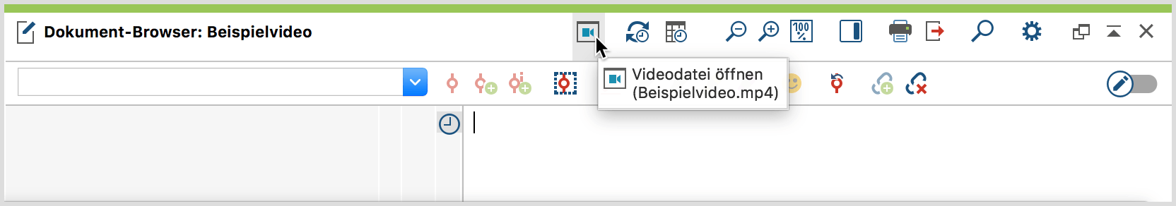 „Multimedia-Browser“ aus dem „Dokument-Browser“ öffnen „Multimedia-Browser“ aus dem „Dokument-Browser“ öffnen