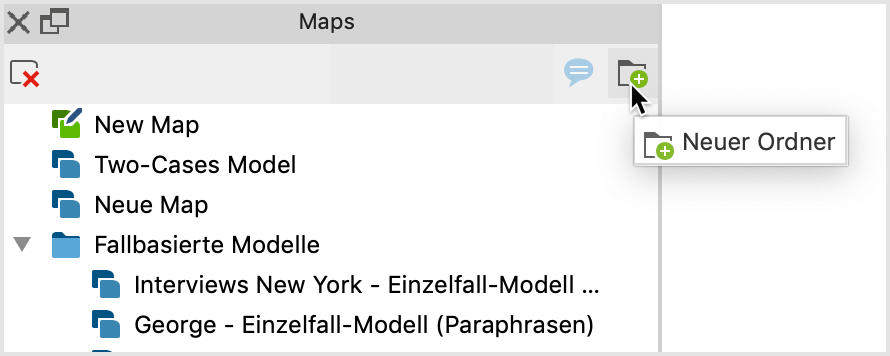 Kommentar ergänzen und Maps in Ordner organisieren Kommentar ergänzen und Maps in Ordner organisieren