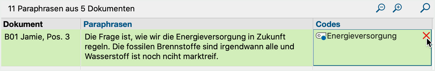 Zuordnung einer Kategorie zu einer Paraphrase wieder aufheben Zuordnung einer Kategorie zu einer Paraphrase wieder aufheben