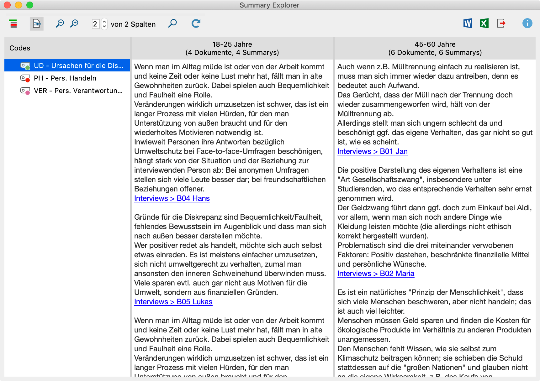 Der „Summary-Explorer“ Der „Summary-Explorer“
