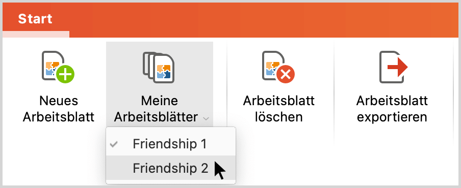 Zwischen Arbeitsblättern wechseln Zwischen Arbeitsblättern wechseln