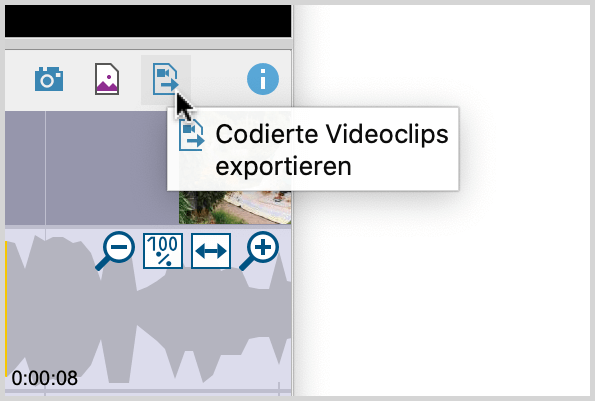 Export codierter Videoclips im „Multimedia-Browser“ starten Export codierter Videoclips im „Multimedia-Browser“ starten