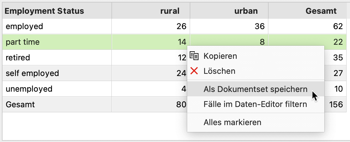 Dokumente, die mit einem Variablenwert verbunden sind, als Dokumentset für MAXQDA speichern Dokumente, die mit einem Variablenwert verbunden sind, als Dokumentset für MAXQDA speichern
