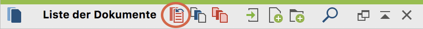 Quickbutton „Aktivierung zurücksetzen“ in der „Liste der Dokumente“ Quickbutton „Aktivierung zurücksetzen“ in der Liste der Dokumente