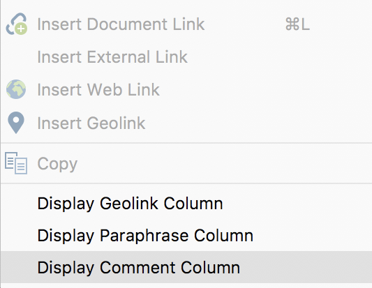 Display Comment Columns in Document Browser Display Comment Columns in Document Browser