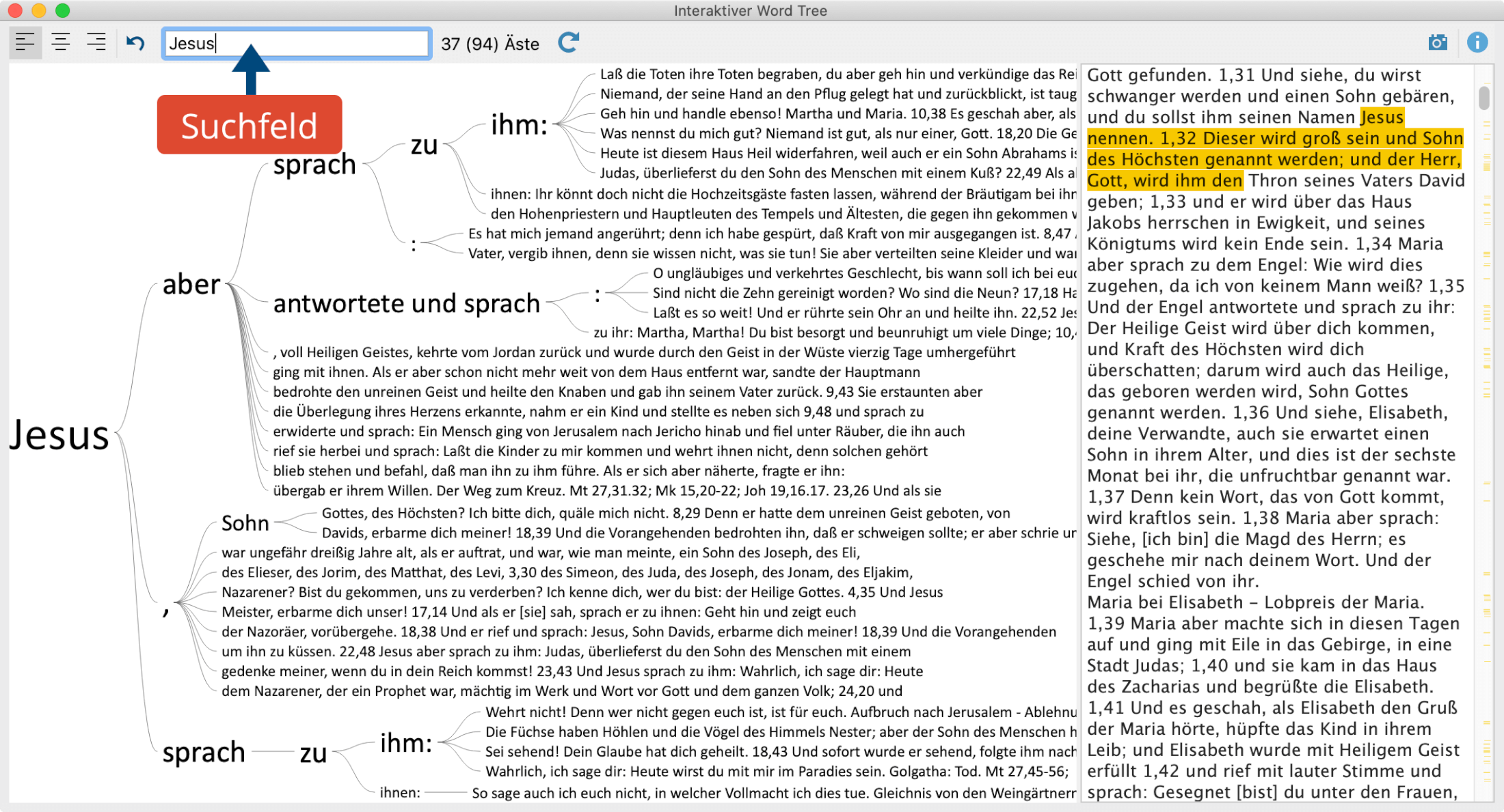 Nach Worten im Text suchen Nach Worten im Text suchen
