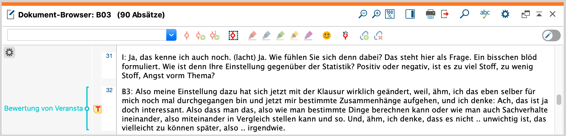 Interviewtranskript MAXQDA Interviewtranskript MAXQDA