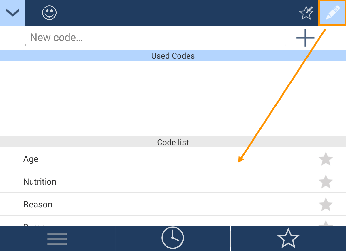 Codes verwalten