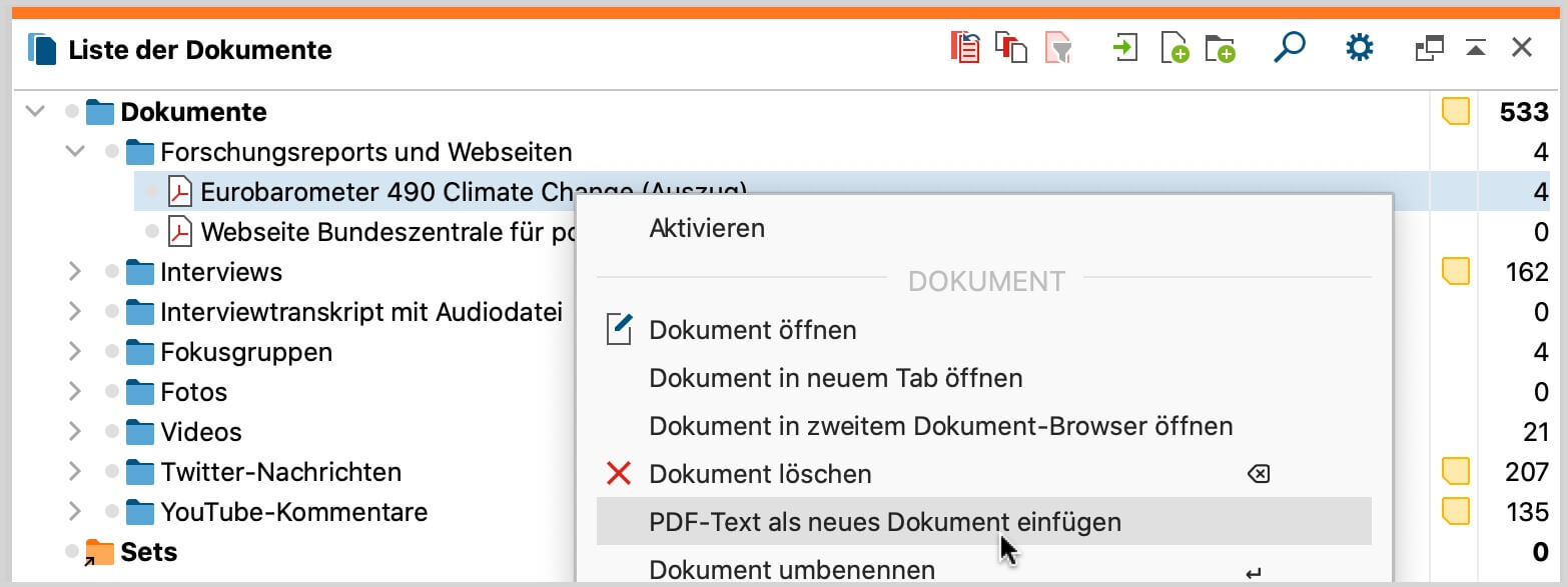 Funktion aus dem Kontextmenü eines PDF-Dokuments aufrufen Funktion aus dem Kontextmenü eines PDF-Dokuments aufrufen