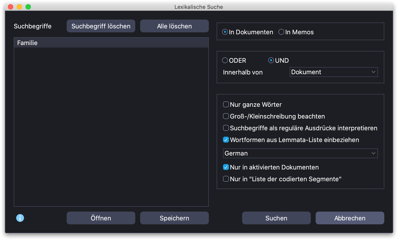 MAXQDA Standard: Textsuche Textsuche