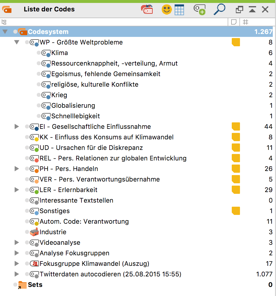 Kategoriensystem in Vollbilddarstellung Kategoriensystem in Vollbilddarstellung