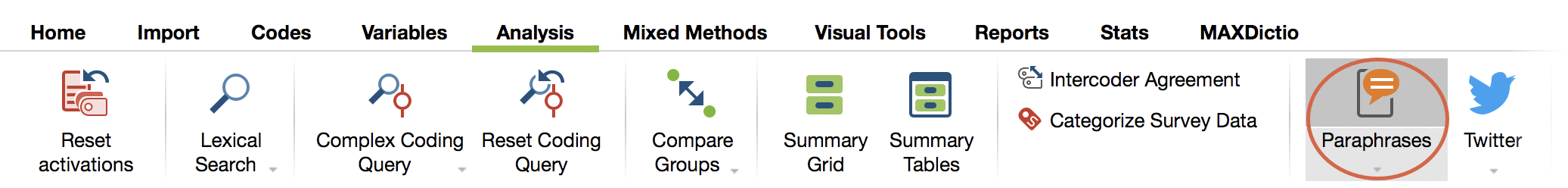 Activated “Paraphrasing Mode“ activatd „Paraphrasing-Mode“