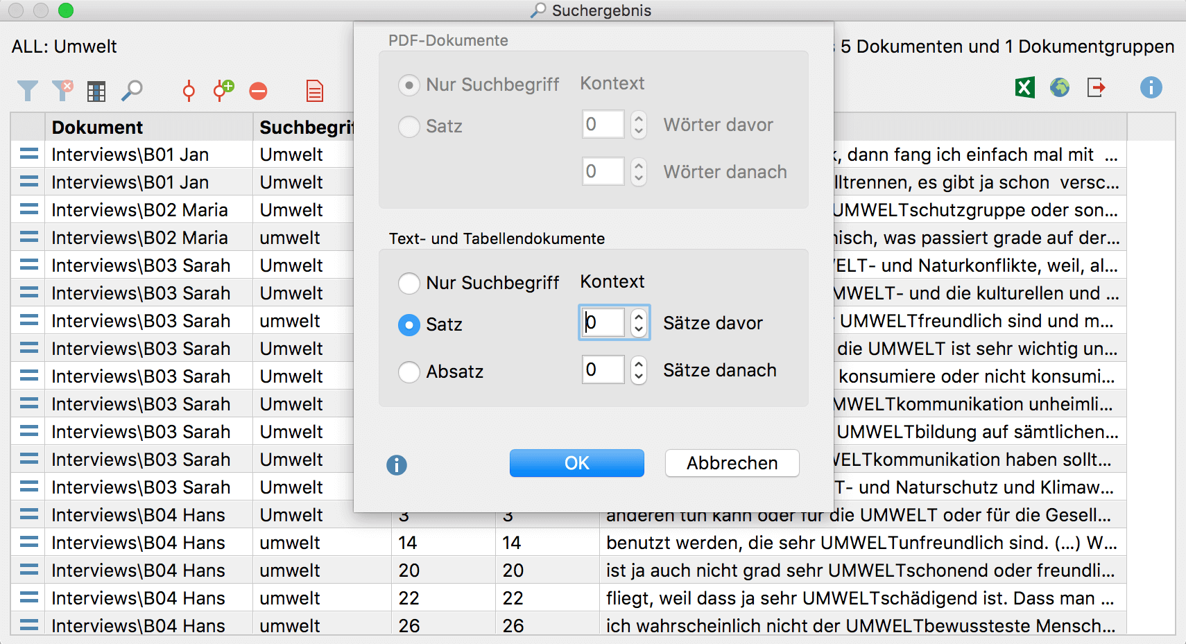Keyword-in-Context aus Suchergebnissen erstellen
Keyword-in-Context aus Suchergebnissen erstellen