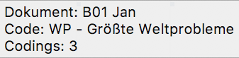 Tooltip im „Code-Matrix-Browser“ Tooltip im „Code-Matrix-Browser“