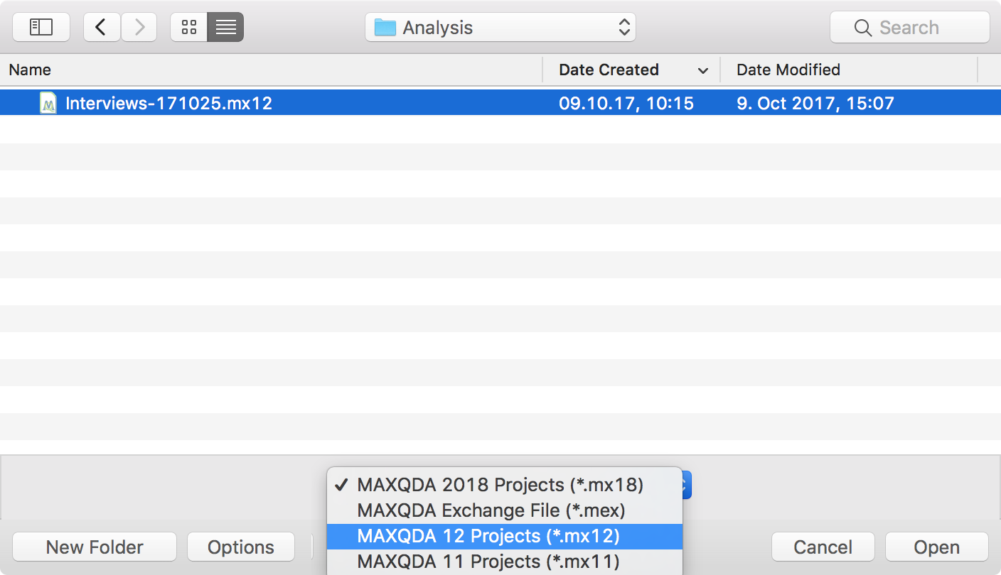 How to open MAXQDA 12 projects in MAXQDA 2018 How to open MAXQDA 12 projects in MAXQDA 2018